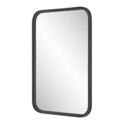 Obras Matte Black Mirror | Modern Rectangle Frame Bathroom Vanity Mirror with Rounded Corners Mounted Vertical or Horizontal (22 in. W x 34 in. H x 1 in. D)