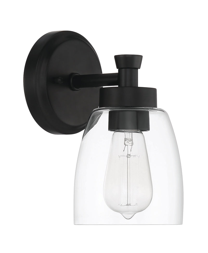 Craftmade 12705FB1 Henning 1 Light Sconce -Flat Black
