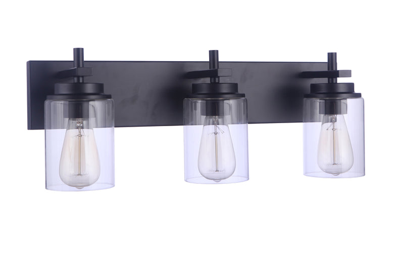Craftmade 17423FB3 Reeves 3 Light Vanity -Flat Black - ALCOVE LIGHTING