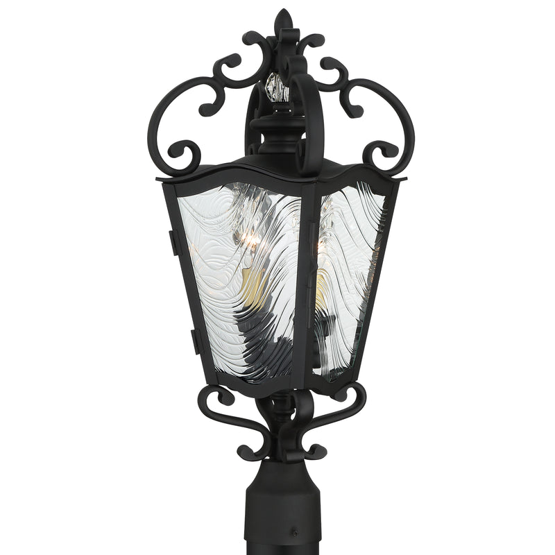 Minka Lavery Great Outdoors Brixton Ivy 3 Light Outdoor Post-Coal W/Honey Gold - ALCOVE LIGHTING