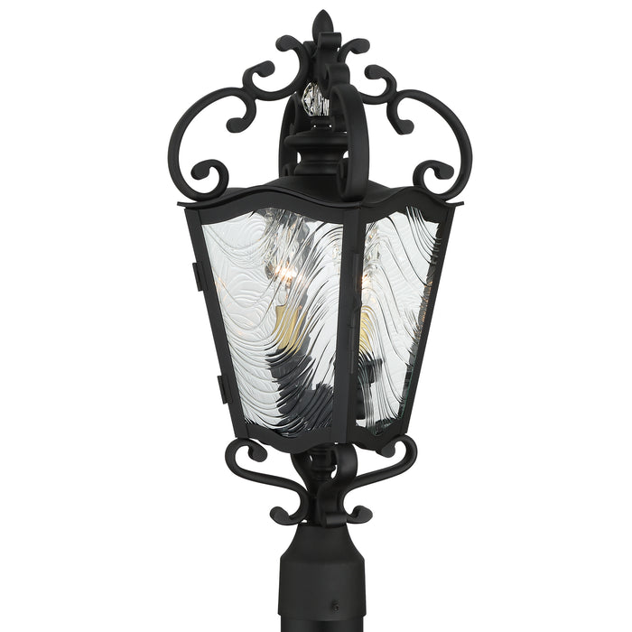 Minka Lavery Great Outdoors Brixton Ivy 3 Light Outdoor Post-Coal W/Honey Gold