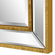 Gildmere Gold Mirror | Modern Rectangle Engineered Polymer Frame Bathroom Vanity Mirror Mounted Vertical or Horizontal (24 in. W x 40 in. H x 1 in. D)