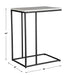 Morlan Accent Table | Black Metal Frame and White Marble Top (18 in. W x 23 in. H x 12 in. D)