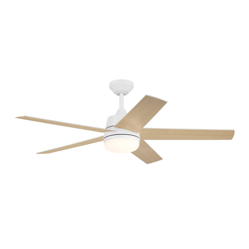 Astrea 52 in. Smart Matte White Modern Ceiling Fan with LED Light and Remote