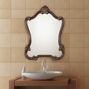 Avenel Distressed Bronze Mirror | Classic Ornate Engineered Polymer Frame Bathroom Vanity Mirror (26 in. W x 35 in. H x 2 in. D)