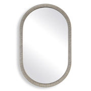 Nuvell Radiant Silver Mirror | Modern Oval Engineered Polymer Frame Bathroom Vanity Mirror (20 in. W x 33 in. H x 1 in. D)