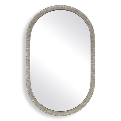 Nuvell Radiant Silver Mirror | Modern Oval Engineered Polymer Frame Bathroom Vanity Mirror (20 in. W x 33 in. H x 1 in. D)
