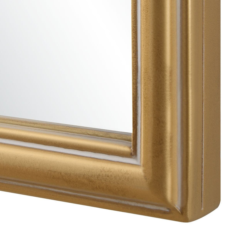 Orlina Antique Gold Mirror | Classic Arch Iron Frame Mirror (22 in. W x 59 in. H x 2 in. D)