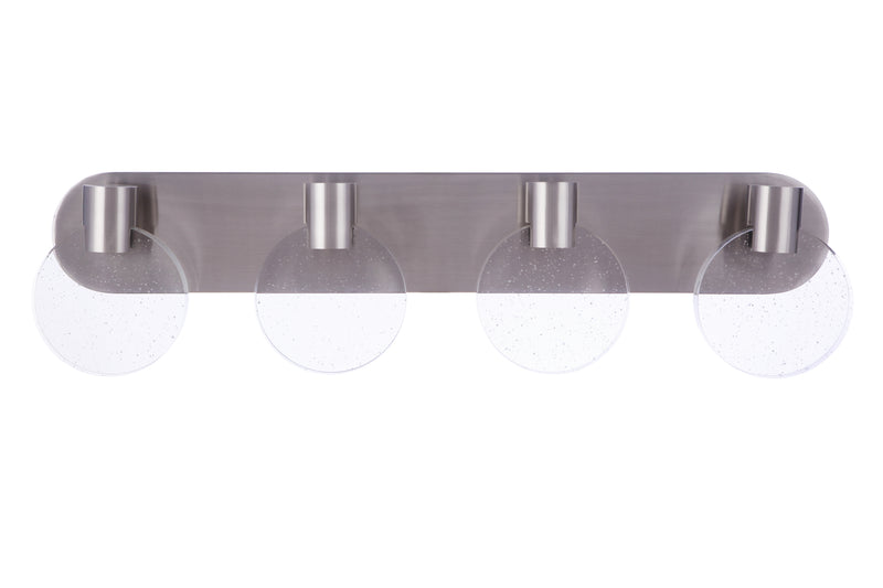 Craftmade 15130BNK-LED Glisten 4 Light LED Bathroom Vanity Light -Brushed Polished Nickel