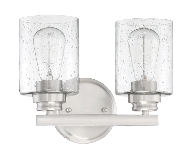 Craftmade 50502-BNK Bolden 2 Light Bathroom Vanity Light -Brushed Polished Nickel