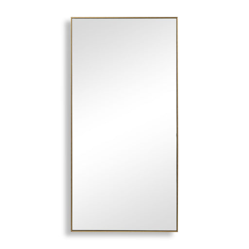 Vetra Gold Mirror | Modern Rectangle Frame Bathroom Vanity Mirror Mounted Vertical or Horizontal (20 in. W x 40 in. H x 1 in. D)