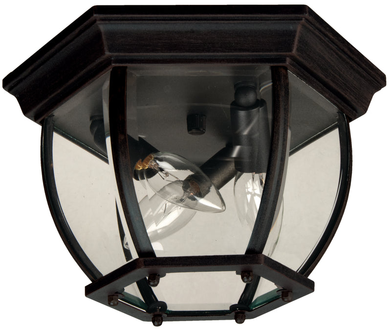 Craftmade Z433-TB Bent Glass 3 Light Outdoor Flush Mount -Textured Black