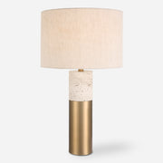 Uttermost Gravitas Elegant Brass & Stone Lamp - ALCOVE LIGHTING