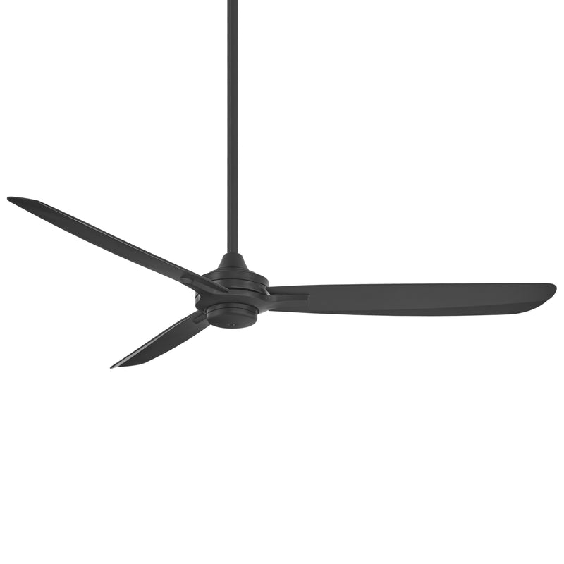 Minka Aire Rudolph Wet F728-CL 60-Inch Outdoor Ceiling Fan in Coal Black with Remote