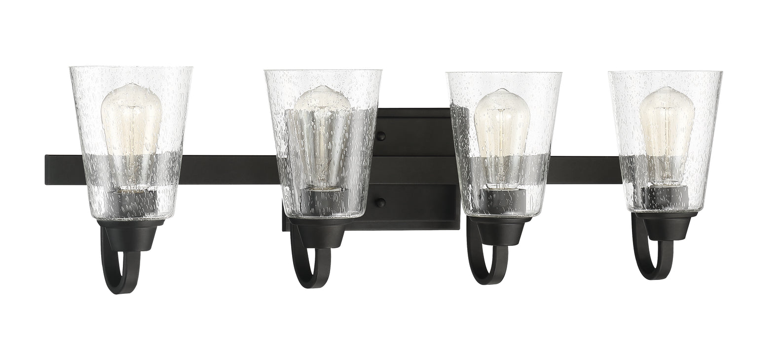 Craftmade 41904-ESP-CS Grace 4 Light Vanity -Espresso (Clear Seeded Glass)