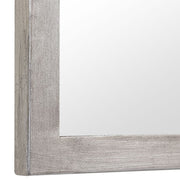 Abbey Silver Leaf Mirror | Modern Arch Iron Frame Bathroom Vanity Mirror (21 in. W x 37 in. H x 1 in. D)