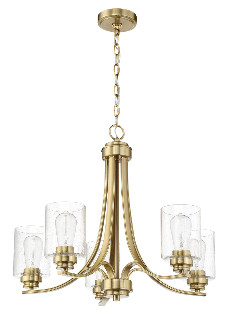 Craftmade 50525-SB Bolden 5 Light Chandelier -Satin Brass