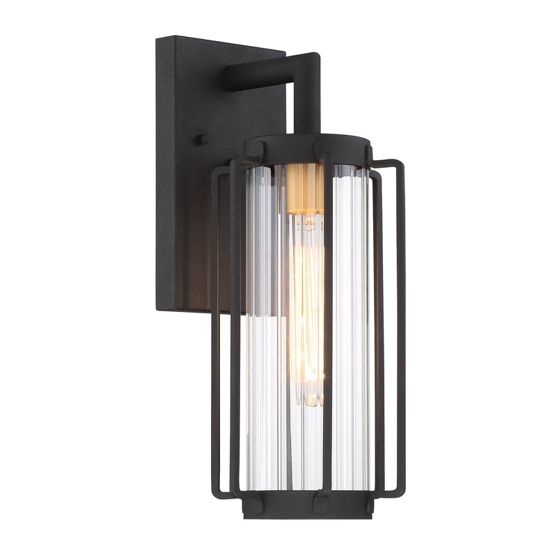 Minka Lavery Great Outdoors Avonlea 1 Light Outdoor Wall Mount-Coal W/Gold