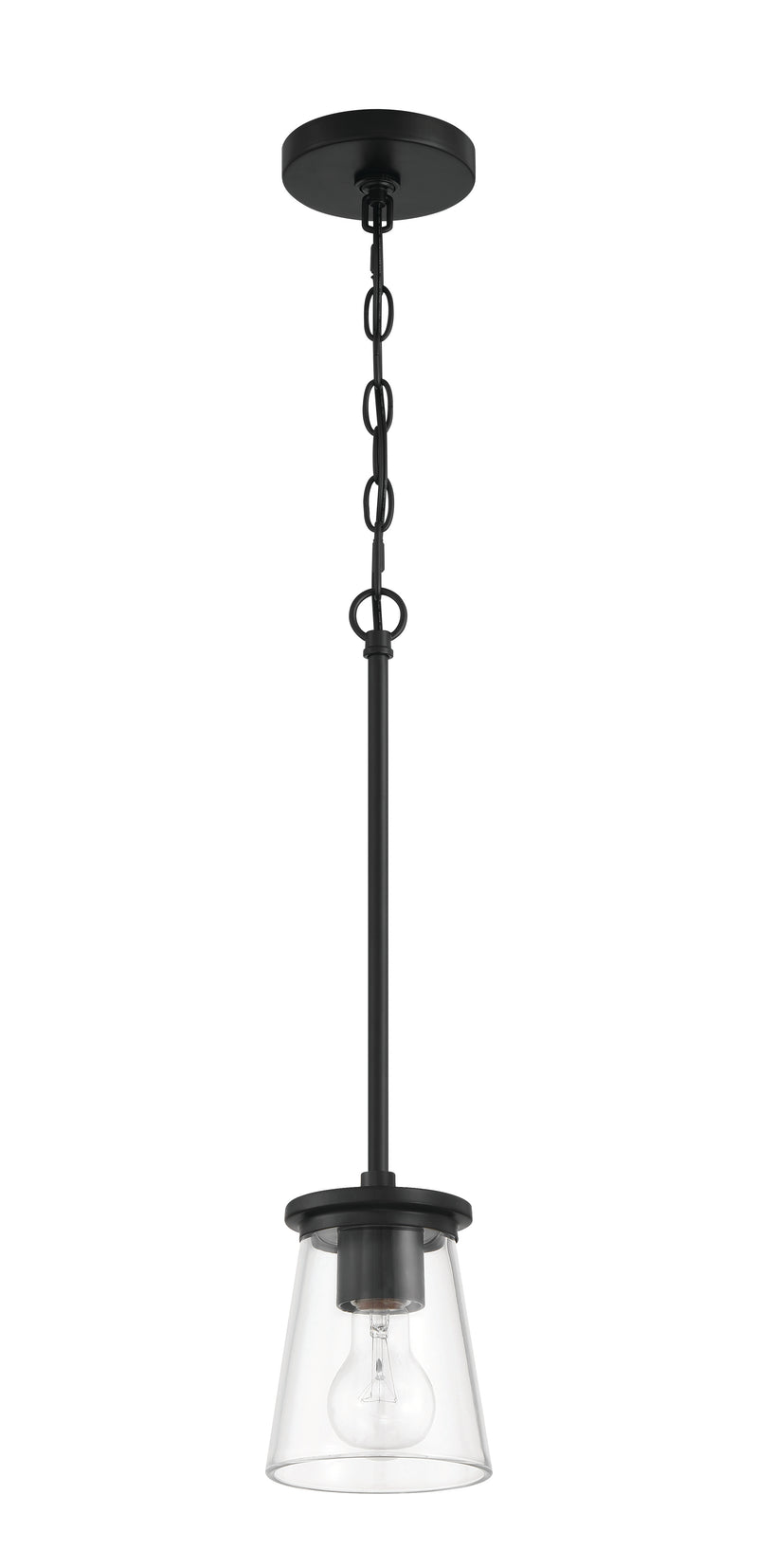Craftmade 60491-FB Connell 1 Light Mini Pendant -Flat Black