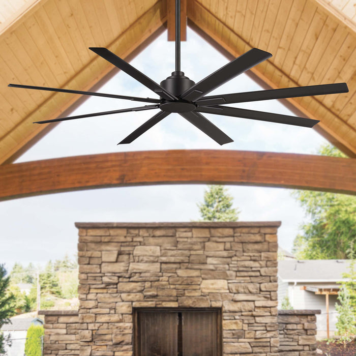 Minka Aire Xtreme F896-65-CL H2O 65 in. Indoor/Outdoor Coal Ceiling Fan with Remote Control and Additional Wall Control