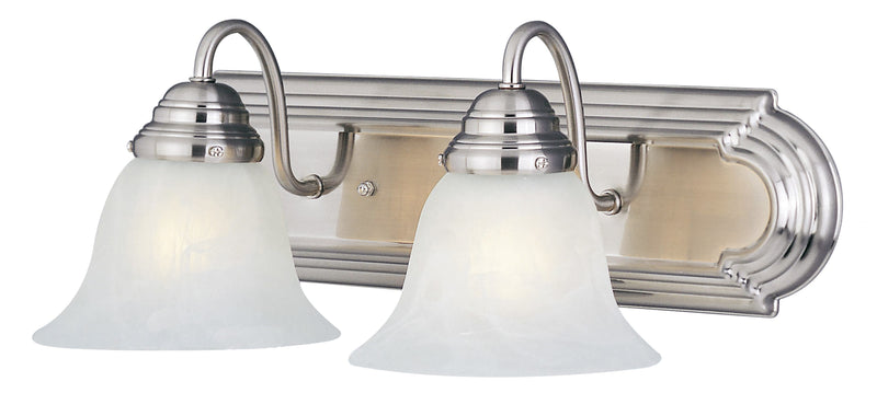 Maxim 8012MRSN Essentials 2 Light Bath Vanity | Satin Nickel
