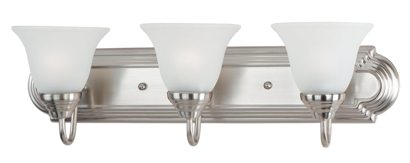 Maxim 8013FTSN Essentials 3 Light Bath Vanity | Satin Nickel
