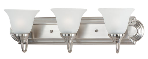 Maxim 8013FTSN Essentials 3 Light Bath Vanity | Satin Nickel
