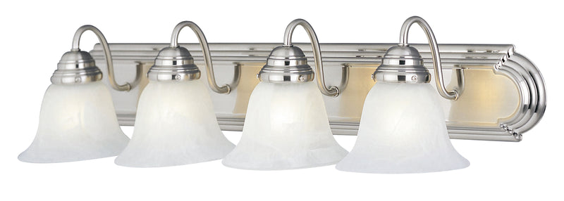 Maxim 8014MRSN Essentials 4 Light Bath Vanity | Satin Nickel