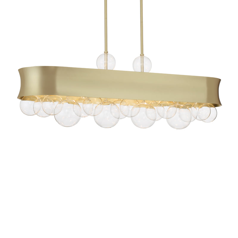 Minka Lavery Verdi Square By Robin Baron 6 Light Island Light-Soft Gold