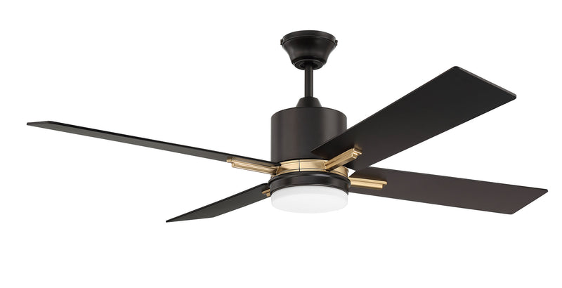 Craftmade TEA52FBSB4 Teana LED Ceiling Fan -Flat Black/Satin Brass