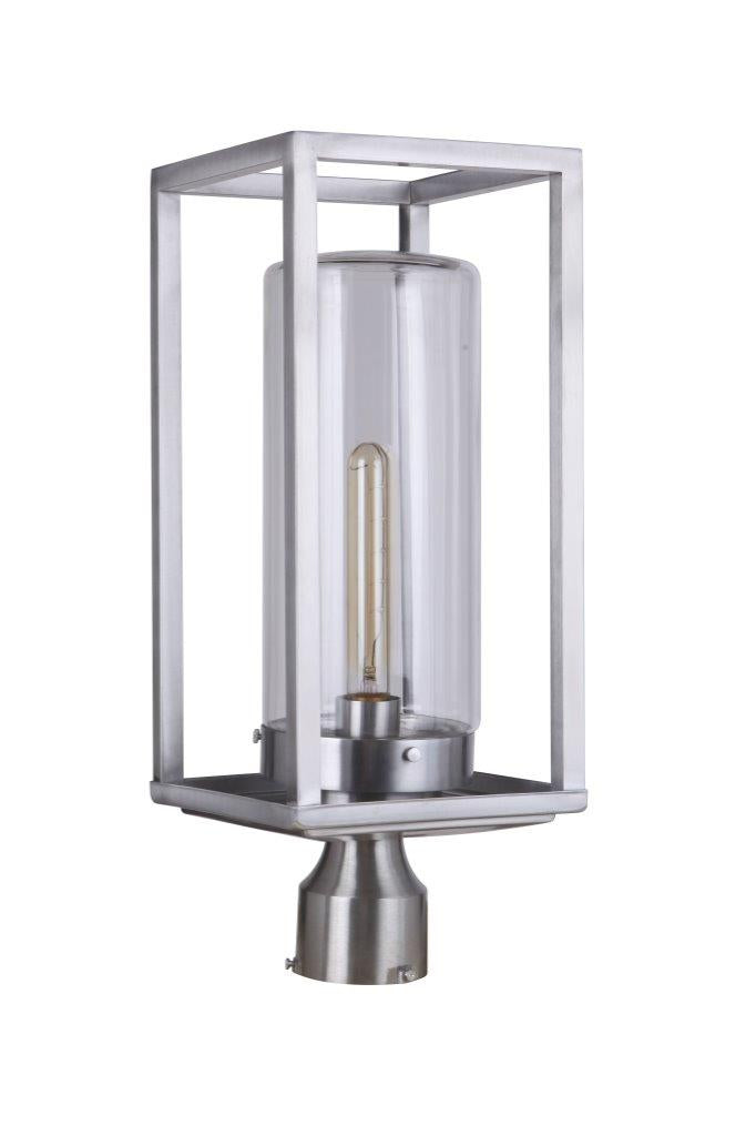 Craftmade ZA4825-SA Neo 1 Light Outdoor Post Lantern -Satin Aluminum - ALCOVE LIGHTING