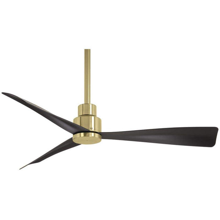 Minka Aire F786-SBR/CL Simple 44 in. Outdoor Soft Brass Ceiling Fan with Remote