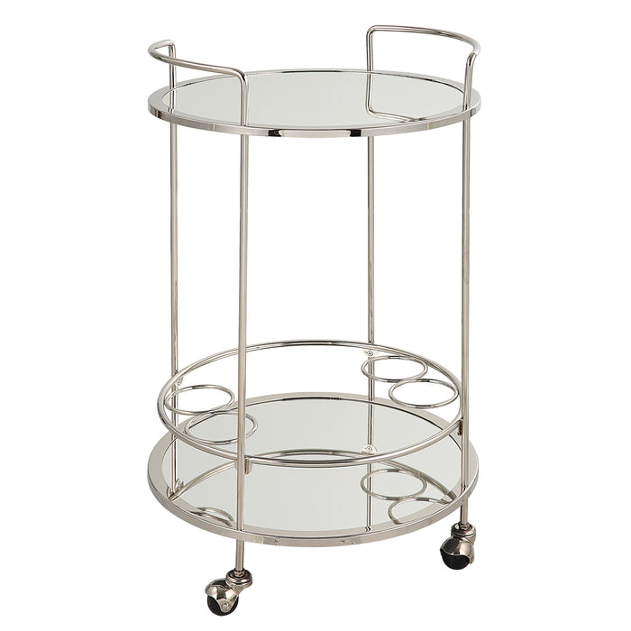 Uttermost Spritz Chrome Bar Cart