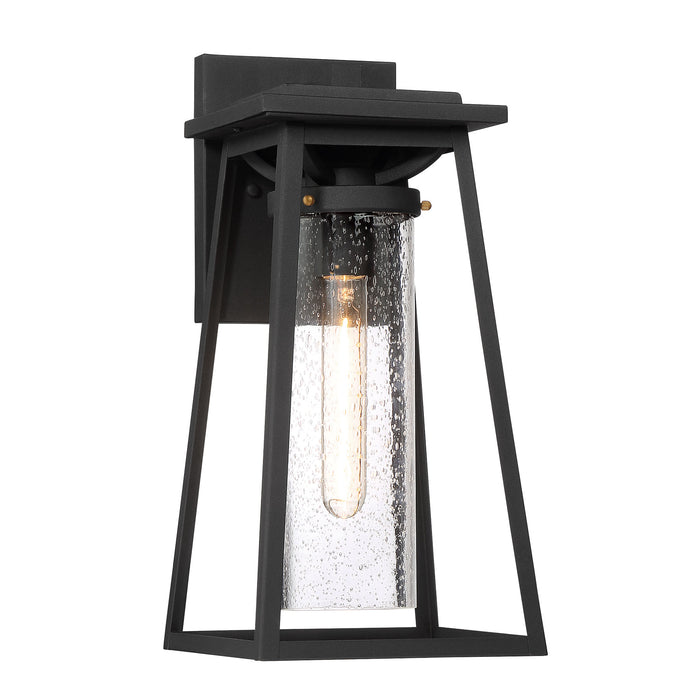 Minka Lavery Great Outdoors Lanister Court 1 Light Outdoor Wall Mount-Coal W/Gold