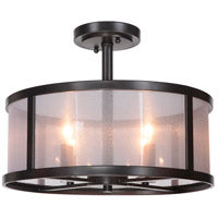 Craftmade 36754-MBK Danbury 4 Light Semi Flush -Matte Black