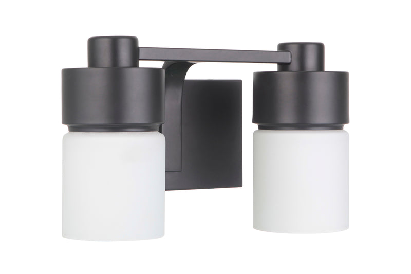 Craftmade 12314FB2 District 2 Light Vanity -Flat Black - ALCOVE LIGHTING