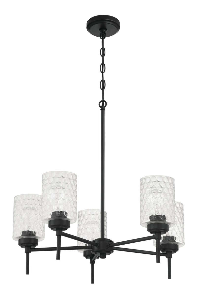 Craftmade 60525-FB Claire 5 Light Chandelier -Flat Black