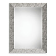 Vellor Metallic Silver Mirror | Classic Rectangle Engineered Wood Frame Bathroom Vanity Mirror Mounted Vertical or Horizontal (31 in. W x 41 in. H x 1 in. D)