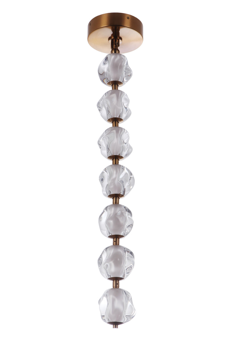 Craftmade 59491-SB-LED Jackie 7 Light LED Pendant -Satin Brass