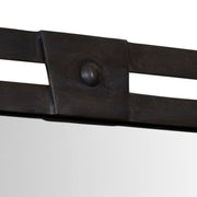 Rovek Distressed Gunmetal Mirror | Modern Rectangle Iron Frame Bathroom Vanity Mirror Mounted Vertical or Horizontal (24 in. W x 36 in. H x 1 in. D)