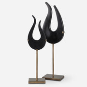 Uttermost Black Flame Sculptures, S/2 - ALCOVE LIGHTING