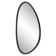 Ovalen Matte Black Mirror | Modern Engineered Polymer Frame Bathroom Vanity Mirror Mounted Vertical or Horizontal (24 in. W x 36 in. H x 2 in. D)
