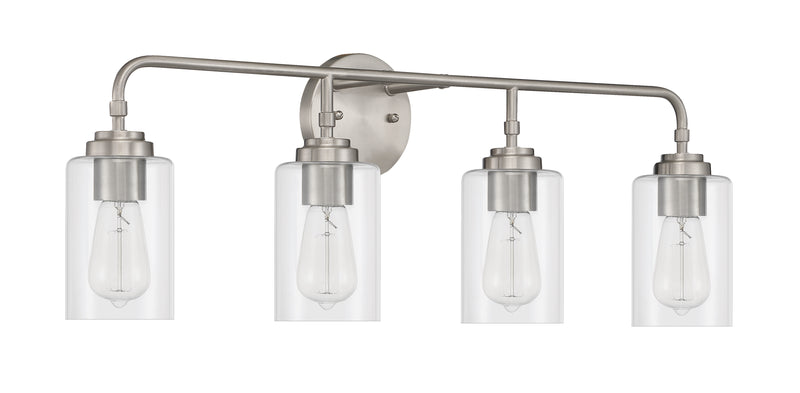 Craftmade 56004-BNK Stowe 4 Light Vanity -Brushed Polished Nickel - ALCOVE LIGHTING