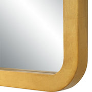 Solaren Gold Leaf Mirror | Modern Rectangle Engineered Wood Frame Bathroom Vanity Mirror (24 in. W x 36 in. H x 1 in. D)