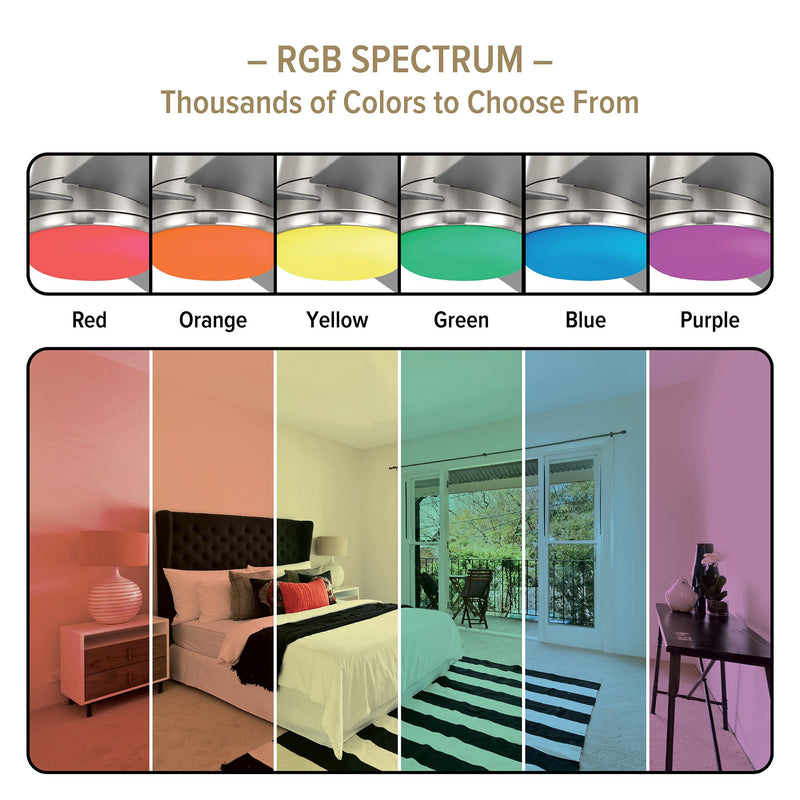 Astrea 52 in. Smart Brushed Nickel Modern Ceiling Fan with LED Light and Remote