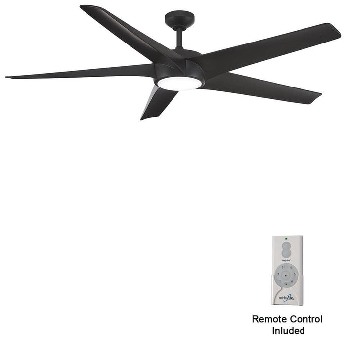 Minka Aire Skymaster 65" Coal Black LED Ceiling Fan with Remote Control