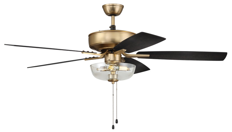 Craftmade P101SB5-52BWNFB Pro Plus 101 LED Ceiling Fan -Satin Brass