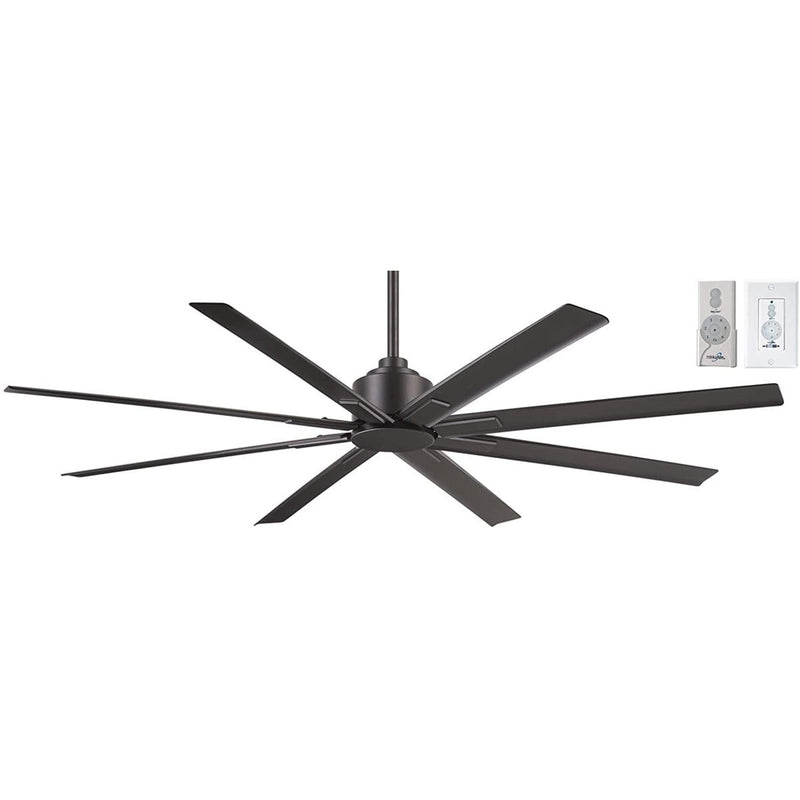 Minka Aire Xtreme H2O F896-65-SI 65-Inch Indoor/Outdoor Wet Modern Ceiling Fan in Smoked Iron with Remote and Wall Control