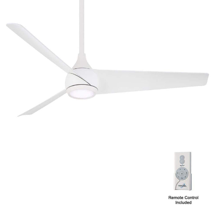 Minka Aire Twist 52" Flat White LED Ceiling Fan with Remote Control