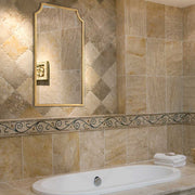 Gildra Gold Leaf Mirror | Modern Rectangle Iron Frame Bathroom Vanity Mirror (22 in. W x 36 in. H x 1 in. D)